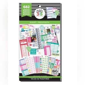 Me &My Big Ideas Sticker Sheets Scrapbook Budget Theme The Happy Planner 682 Pcs